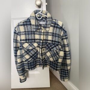 Zara patterned cropped jacket